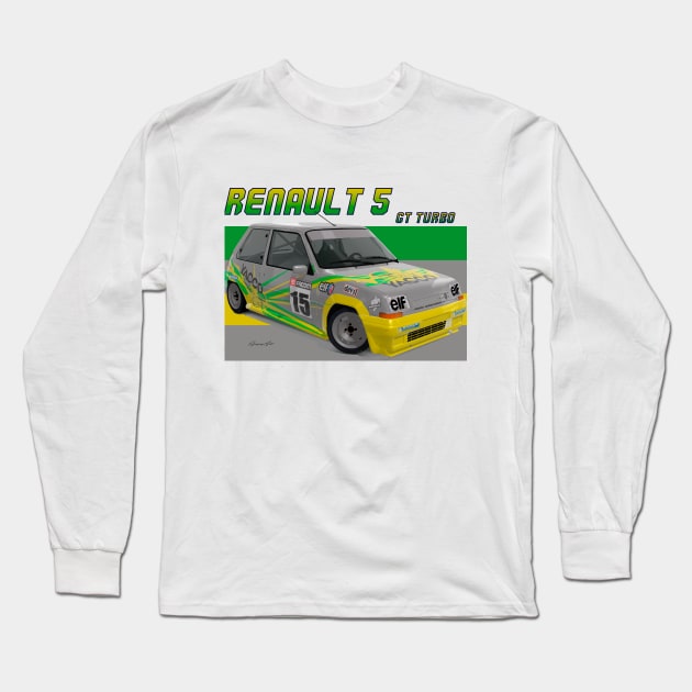 Renault 5 GT Turbo Long Sleeve T-Shirt by PjesusArt